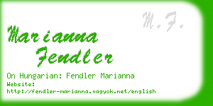 marianna fendler business card